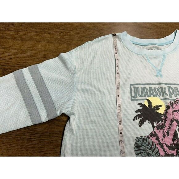 XL Jurassic World Blue‎ light Thermal  Crop top long sleeve light weight - Picture 7 of 7